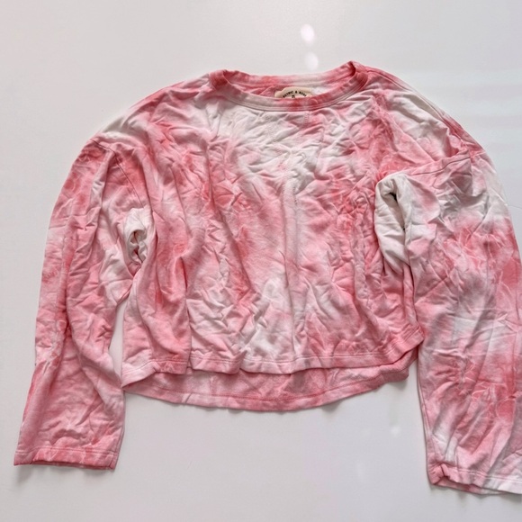 ELECTRIC & ROSE Ember & Cloud Tie-Dye Bloom Aero Crop Sweatshirt XS - Picture 2 of 9